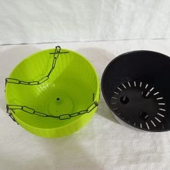 CGASPL 18 Cm Green Rattan Hanging Planter With Chain 9 CGASPL 18 Cm Green Rattan Hanging Planter With Chain