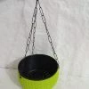 CGASPL 18 Cm Green Rattan Hanging Planter With Chain