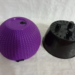 CGASPL 18 Cm Violet Rattan Hanging Planter With Chain