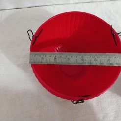 CGASPL 18 Cm Yellow Rattan Hanging Planter With Chain