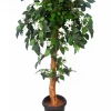 CGASPL Artificial Plants Artificial Jasmine Plant Topiary Natural Coffee Wood Stick - 4 Feet