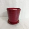 CGASPL Medium Grape Wine Color Round Ceramic Pot Pot-Planters