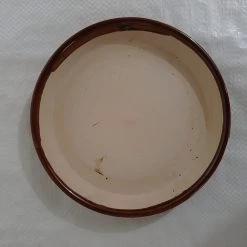 CGASPL Pot-Planters Medium Painted Brown-Cream Color Round Ceramic Pot