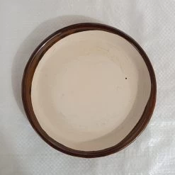 CGASPL Pot-Planters Medium Painted Fancy Brown Round Ceramic Pot