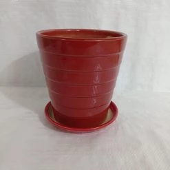 CGASPL Pot-Planters Medium Red Round Ceramic Pot