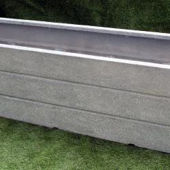 CGASPL Oblong Groove Gray Fiber Planter Pot-Planters