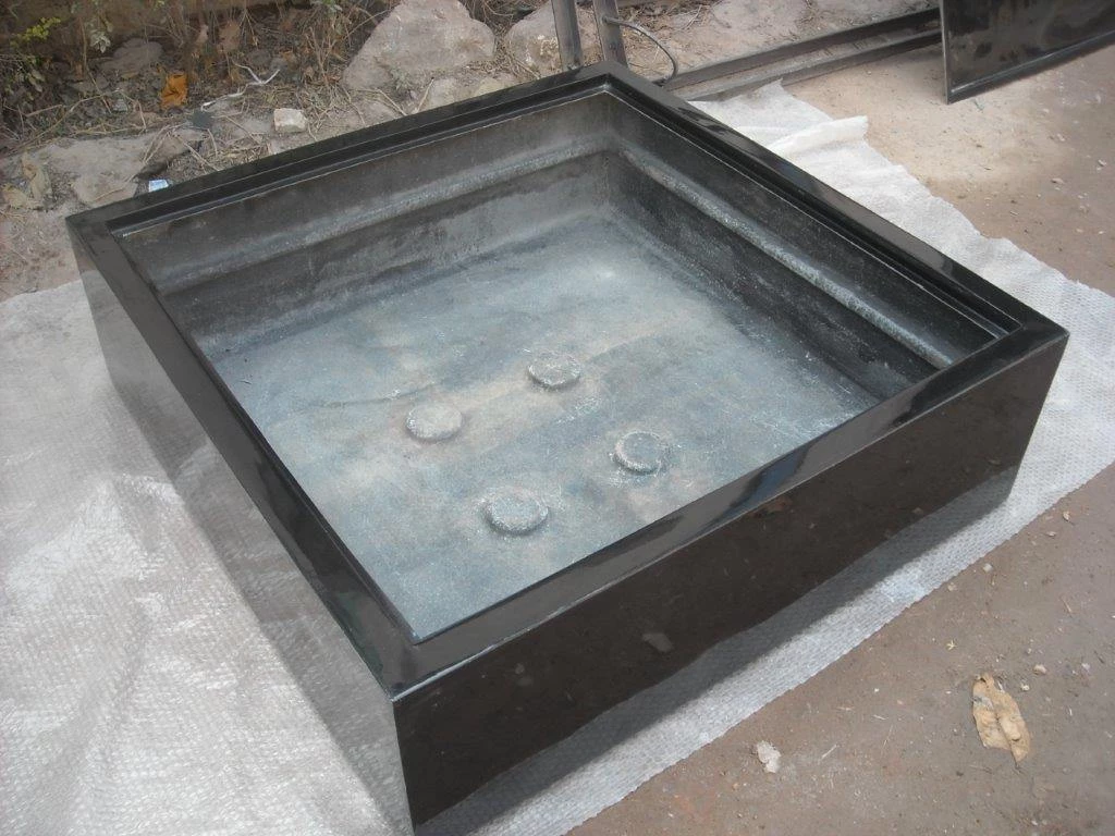 CGASPL Pot-Planters Patio Shiny Black Fiber Planter 3 CGASPL Pot-Planters Patio Shiny Black Fiber Planter