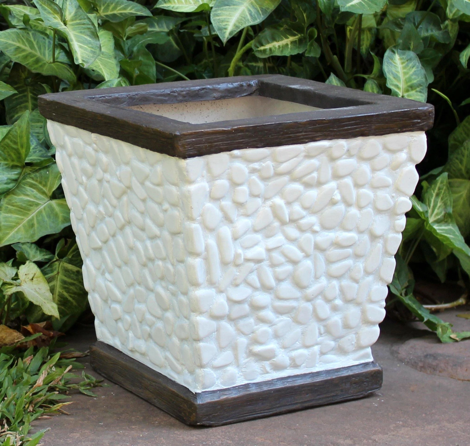 CGASPL Small Textured Fiber Planter Pot-Planters 3 CGASPL Small Textured Fiber Planter Pot-Planters
