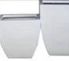 CGASPL Plaza Shiny White Fiber Planter Pot-Planters