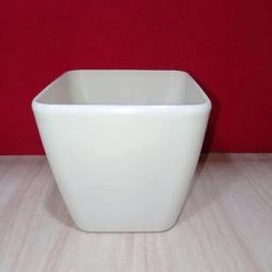 CGASPL Pot-Planters 14 Cm White Paris Square Pot