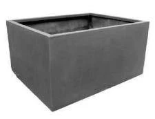 CGASPL Rectilinear Dark Gray Fiber Planter