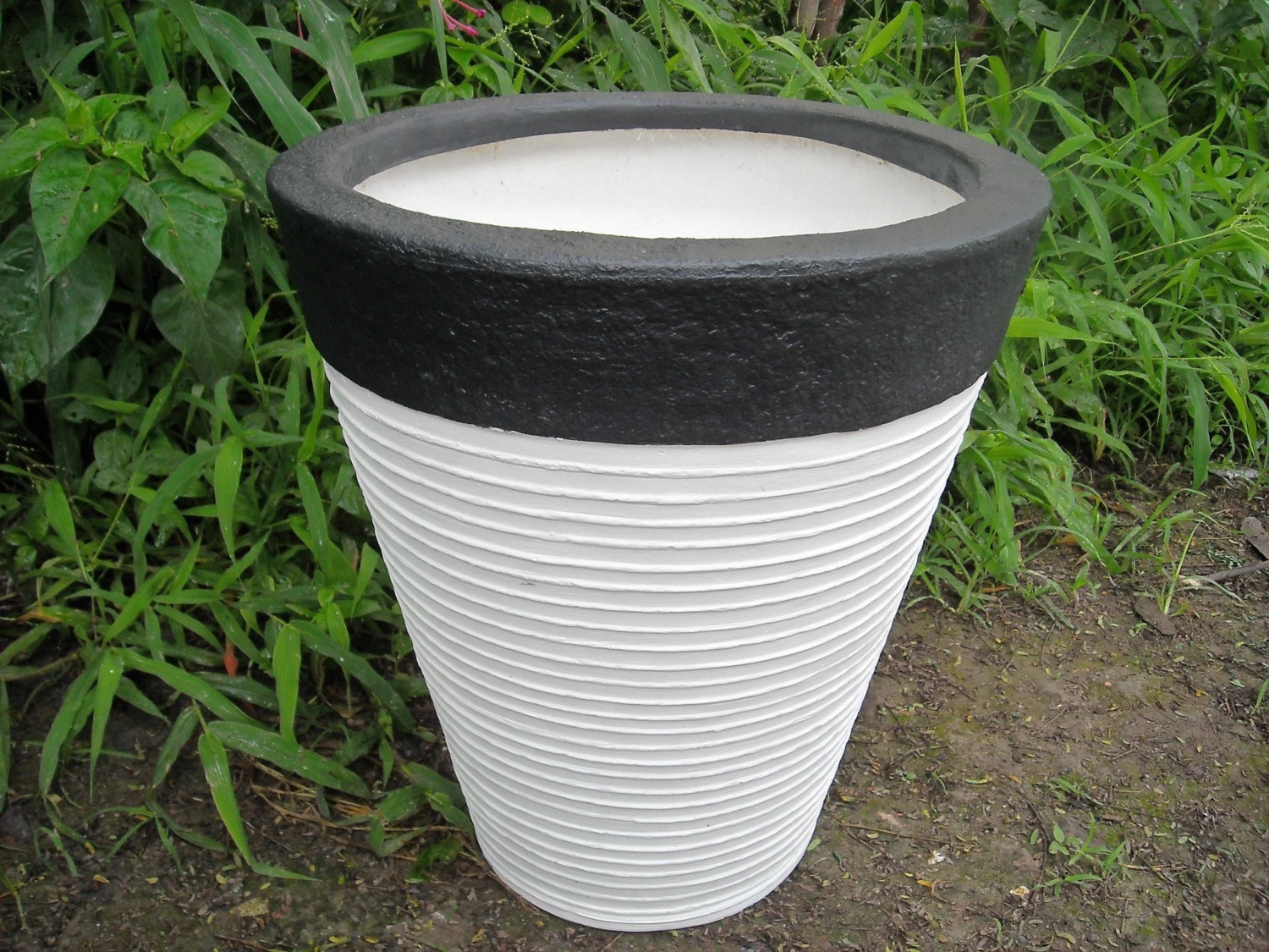 CGASPL Ring Stone Fiber Planter Pot-Planters 4 CGASPL Ring Stone Fiber Planter Pot-Planters