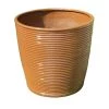 CGASPL Round Rib Brown Fiber Planter Pot-Planters