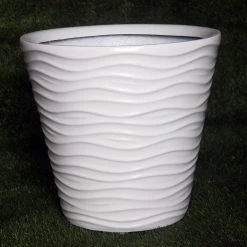 CGASPL Pot-Planters Sea Surf White Fiber Planter