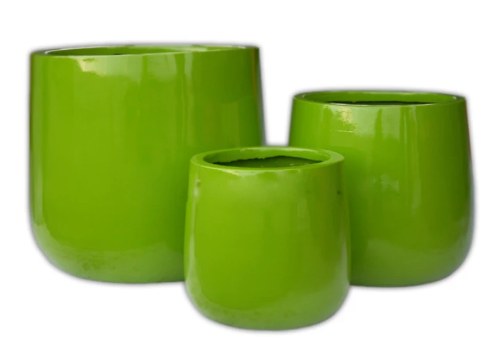 CGASPL Pot-Planters Shiny Green Pots-B 3 CGASPL Pot-Planters Shiny Green Pots-B