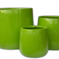 CGASPL Pot-Planters Shiny Green Pots-C