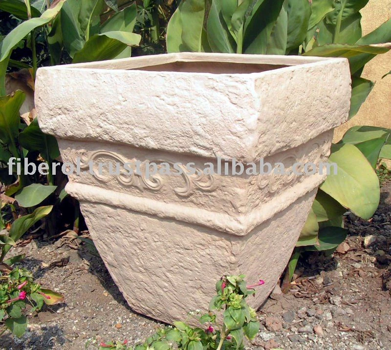 CGASPL Pot-Planters Stone Art Vertical Fiber Planter 3 CGASPL Pot-Planters Stone Art Vertical Fiber Planter