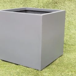 CGASPL Pot-Planters Tetra Gray Fiber Planter