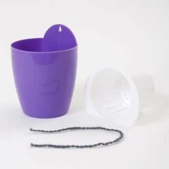 CGASPL Violet-White Self Watering Hanging Planter Flower Pot