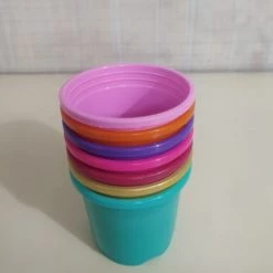 CGASPL Pot-Planters 4" Flower Pot MultiColor Sunrise Series (10 Cm)