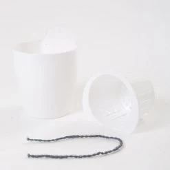 CGASPL Pot-Planters White-White Self Watering Hanging Planter Flower Pot