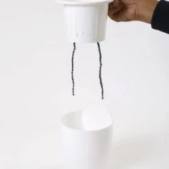 CGASPL Pot-Planters White-White Self Watering Hanging Planter Flower Pot