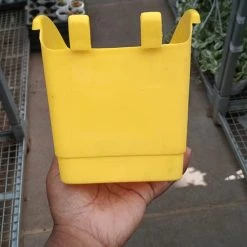 CGASPL Yellow Vertical Hook Pot Big Pot-Planters 14 CGASPL Yellow Vertical Hook Pot Big Pot-Planters