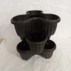 CGASPL Stacking Pots Black,Vertical Flower Tower Pots 2 CGASPL Stacking Pots Black,Vertical Flower Tower Pots