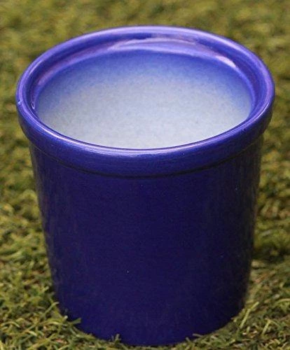 CGASPL Shiny Blue Round Ceramic Pot (Pack Of 3) 3 CGASPL Shiny Blue Round Ceramic Pot (Pack Of 3)