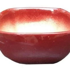 CGASPL Big Square Ceramic Pots, Light Brown (Pack Of 3)