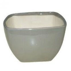 CGASPL Big Square Ceramic Pots, Grey (Pack Of 3)