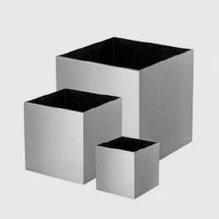 CGASPL Pot-Planters Cube Aluminium Planter (Gold Color)