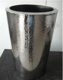 CGASPL Stainles Steel SS Conical Hammered Planter Pot-Planters 3 CGASPL Stainles Steel SS Conical Hammered Planter Pot-Planters