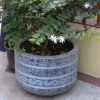 CGASPL Nemesia  Round Fiber Planter Pot-Planters