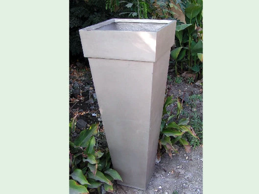 CGASPL Metallic Vertical Gray Fiber Planter 3 CGASPL Metallic Vertical Gray Fiber Planter