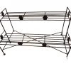 CGASPL Pot-Planters Wrought Iron Powder Coated 2 Step Stand 3' (Small) Garden Pot Plant Stands