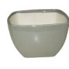 Chhajed Garden Pot-Planters Small Square Ceramic Pots, Grey (Pack Of 3) 2 Chhajed Garden Pot-Planters Small Square Ceramic Pots, Grey (Pack Of 3)