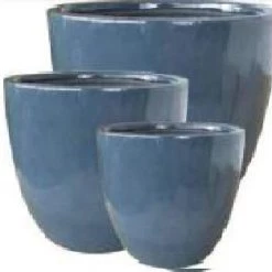 CGASPL Pot-Planters Arch Shiney Gray Fiber Pots