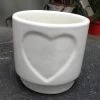 CGASPL Pot-Planters White Ceramic Pot With Heart Shape Design (Pack Of 6) 1 CGASPL Pot-Planters White Ceramic Pot With Heart Shape Design (Pack Of 6)