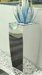 CGASPL Pot-Planters Stainles Steel SS Curvy Square Planter