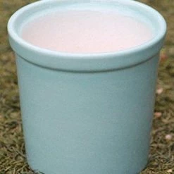 CGASPL Pot-Planters Shiny Light Blue Round Ceramic Pot (Pack Of 3)