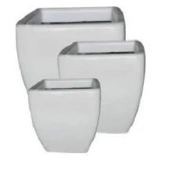 CGASPL Pot-Planters Portico White Fiber Planter