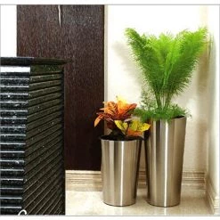 CGASPL Stainless Steel Classic Conea Pot-Planters