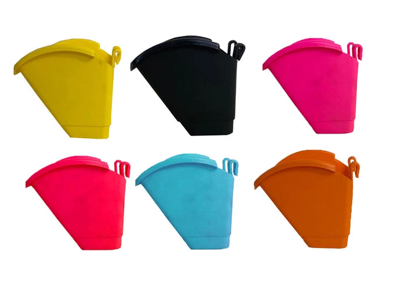 CGASPL Multicolour Vertical Hook Pot Big (Pack Of 6) 3 CGASPL Multicolour Vertical Hook Pot Big (Pack Of 6)