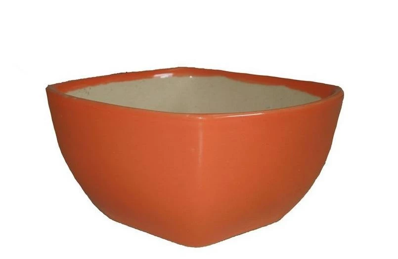 CGASPL Square Ceramic Pots, Orange (Pack Of 3) Pot-Planters 3 CGASPL Square Ceramic Pots, Orange (Pack Of 3) Pot-Planters