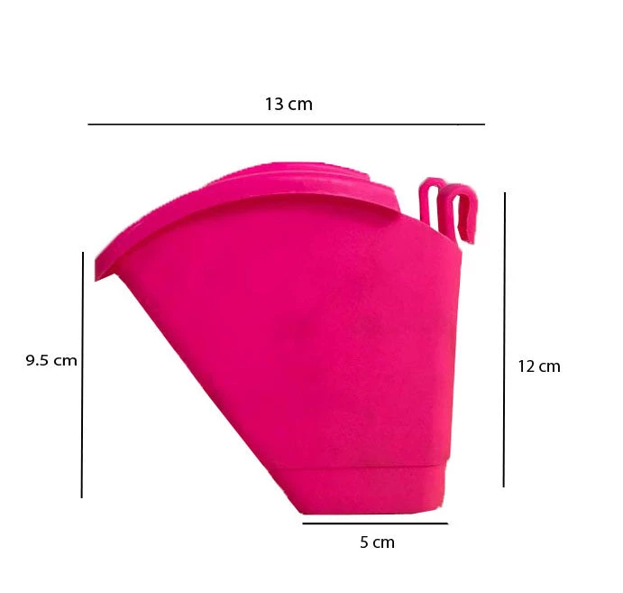 CGASPL Pink Vertical Hook Pot Big Pot-Planters 8 CGASPL Pink Vertical Hook Pot Big Pot-Planters
