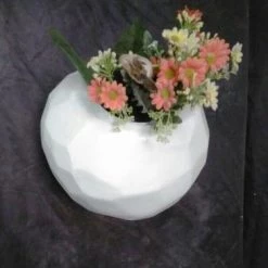 CGASPL Pot-Planters Stone Ball Fiber Planter