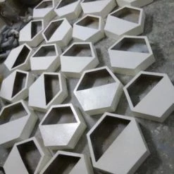 CGASPL Wall Hang Hexic Fiber Planter