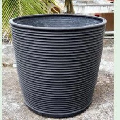 CGASPL Charcoal Round Ribs Pot-Planters