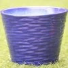 CGASPL Blue Ribbed Ceramic Planter (Pack Of 3)